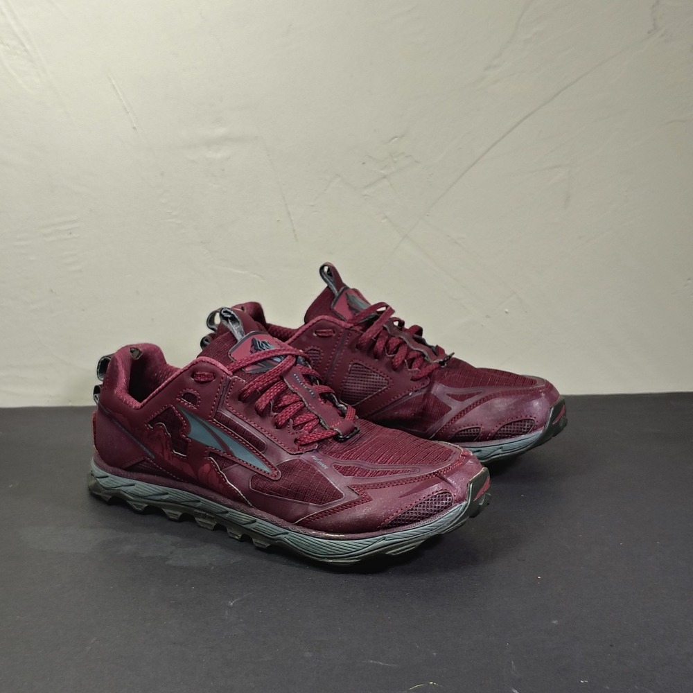 Altra Lone Peak 4.5 Women Size 11 Maroon Trail Running Shoes AL0A4QTX604 Low Top